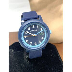 Lacoste Women's Kids Watch 2030043 Quartz Blue Dial Textured Rubber Band 33mm